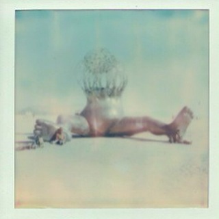 #tbt #burningman #polaroid #burners #sculpture #impossibleproject @impossible_hq on the #playa