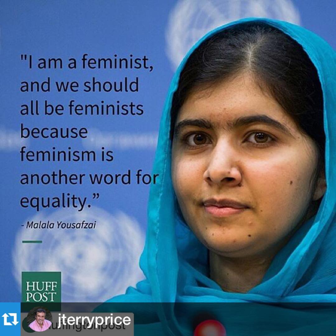 #whatshesaid Happy #internationalwomensday. We must keep fighting for #equality. #Malala #shero #feminist Thanks @jterryprice for the post.
