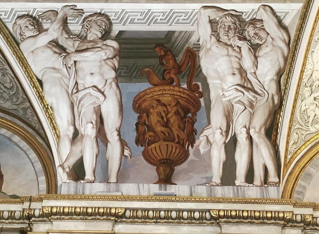 #caryatids #trompeloeil #villaborghese #spaldingmfa I want these ceilings #art #painting #rome #roma #italia #italy